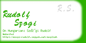 rudolf szogi business card